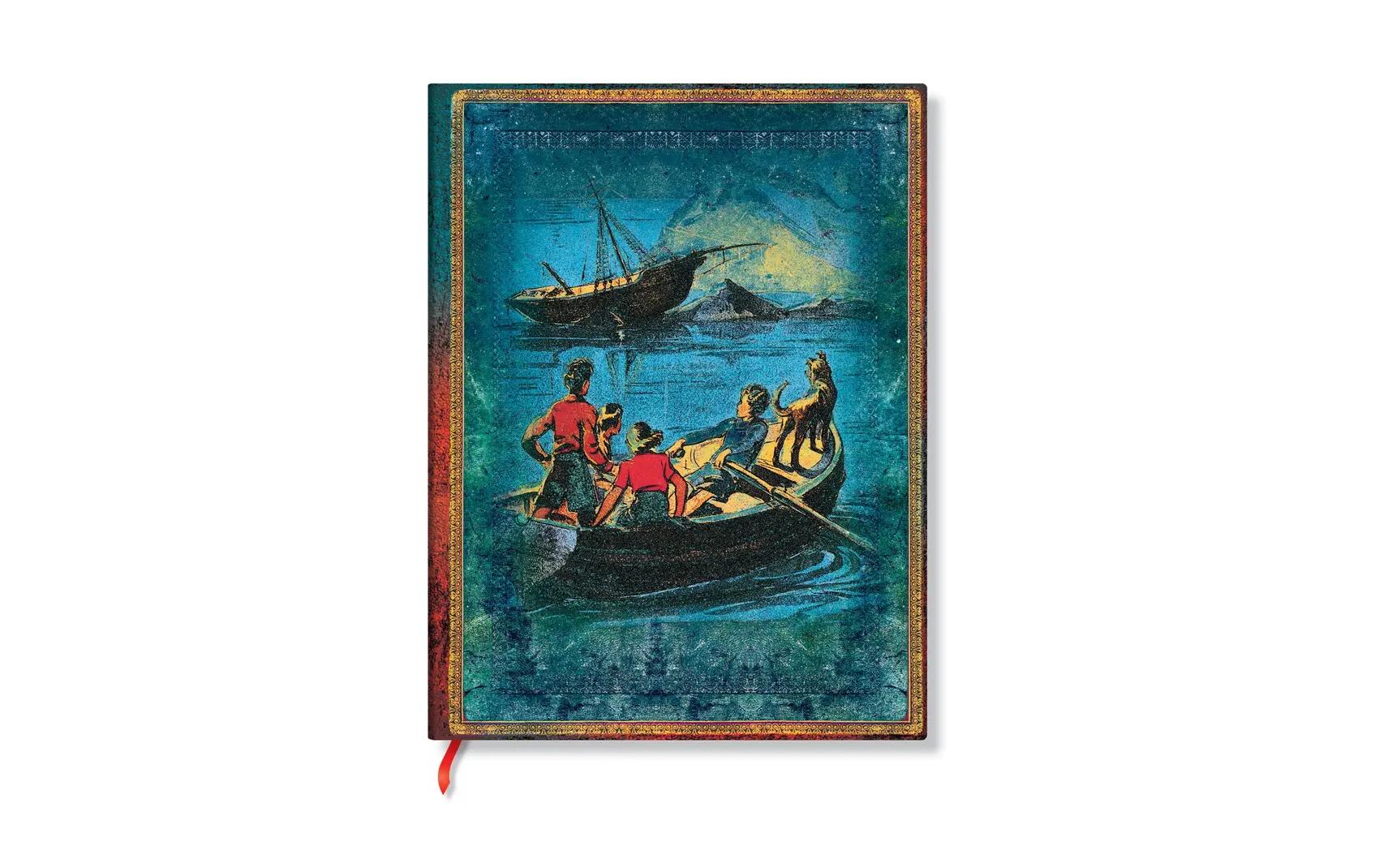 Paperblanks Notizbuch, 175 × 225 mm, liniert, 176 Seiten, Softcover, 100 g/m² – blau