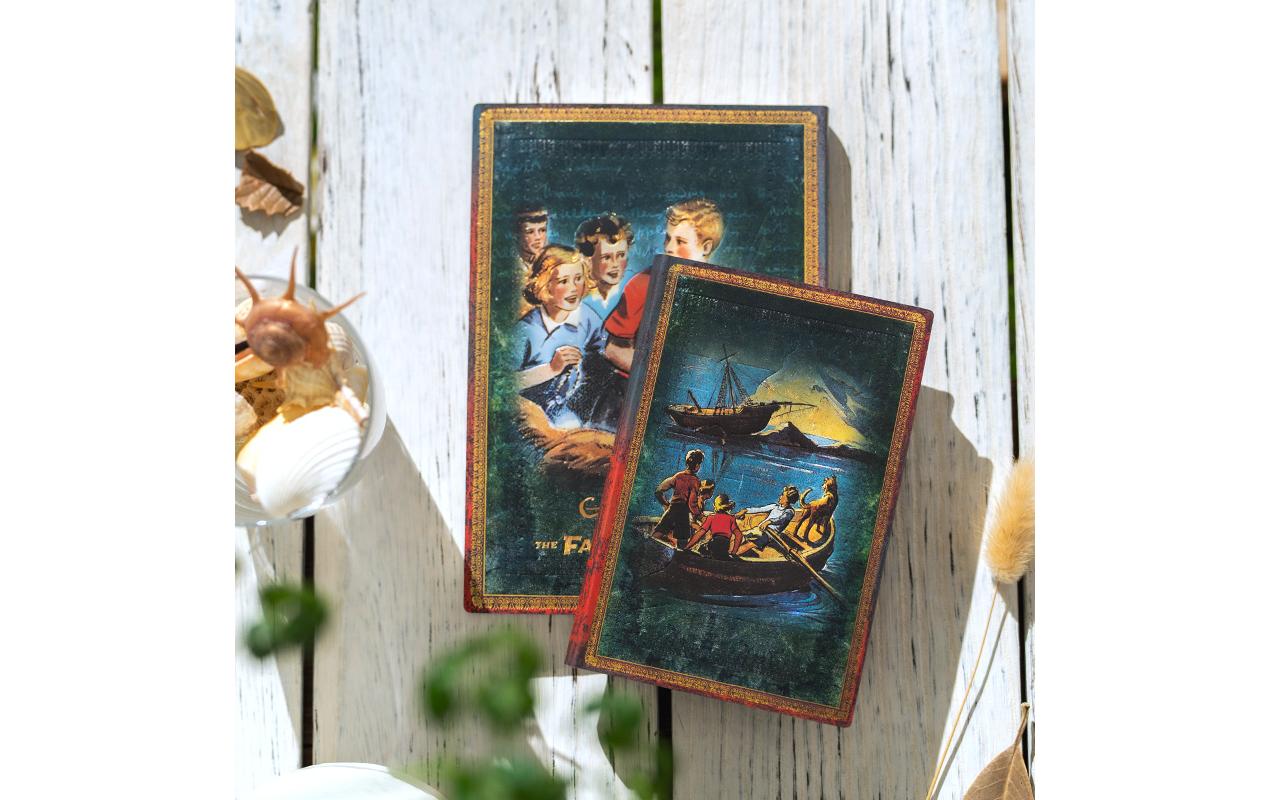 Paperblanks Notizbuch, 175 × 225 mm, liniert, 176 Seiten, Softcover, 100 g/m² – blau