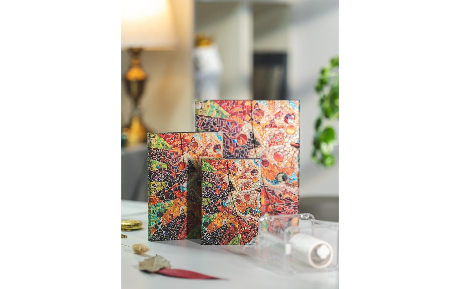 Paperblanks Notizbuch – 180 × 230 mm – liniert – 144 Blatt – 120 g/m² – Hardcover, Tasche, orange