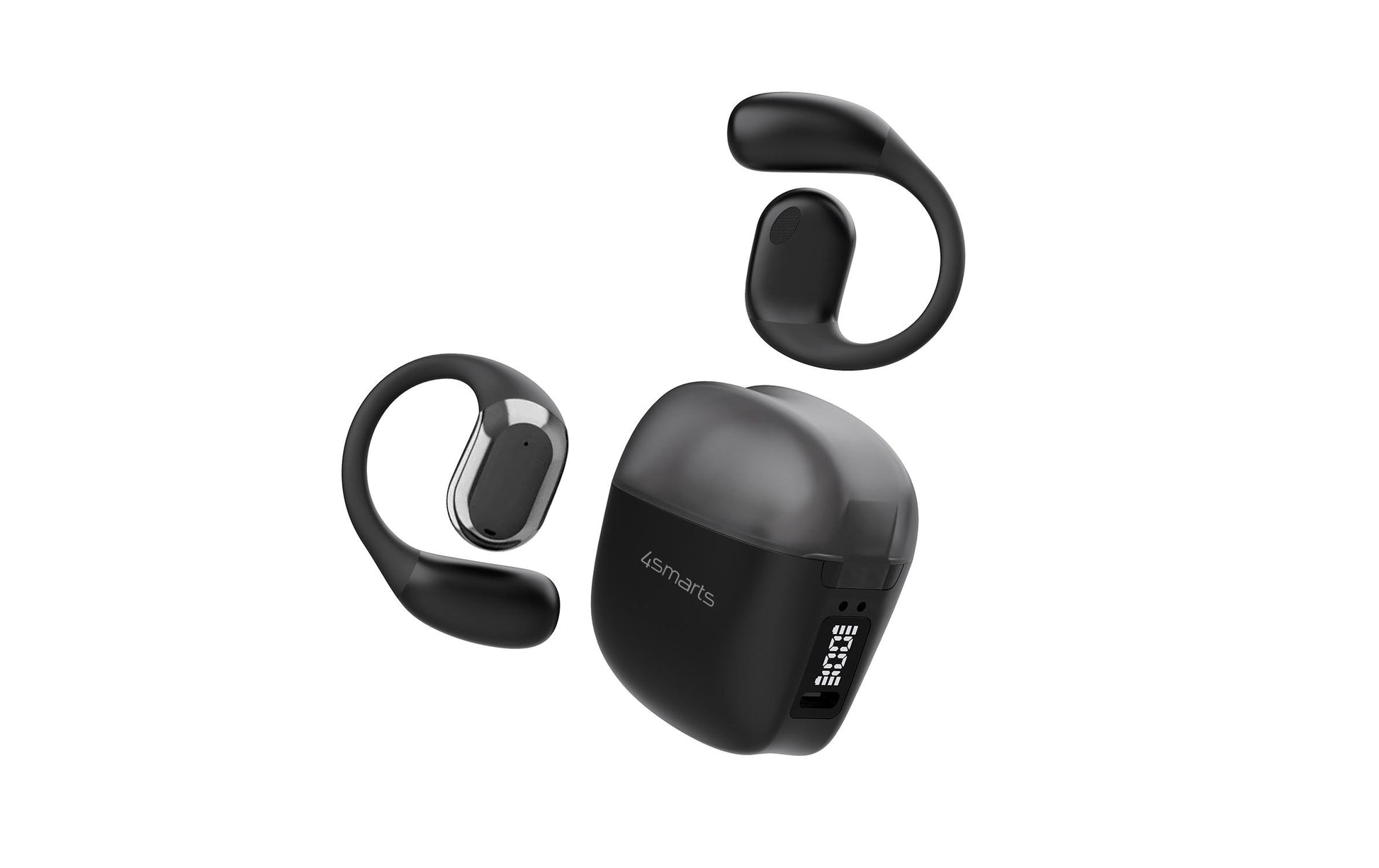 4smarts SkyBuds Sport – True Wireless In-Ear (Ohrbügel) – Bluetooth, IPX4, Mikrofon – Schwarz – bis 20 h