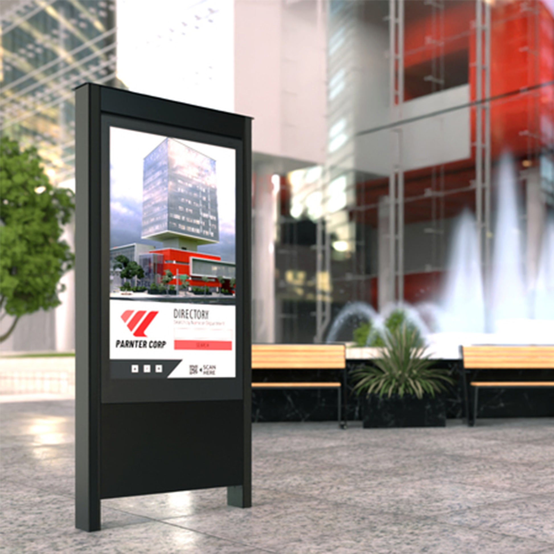 Chief Digital Signage Stand für 55" Displays – Tragkraft 68 kg, Porträt – Schwarz – OLF55BP-S