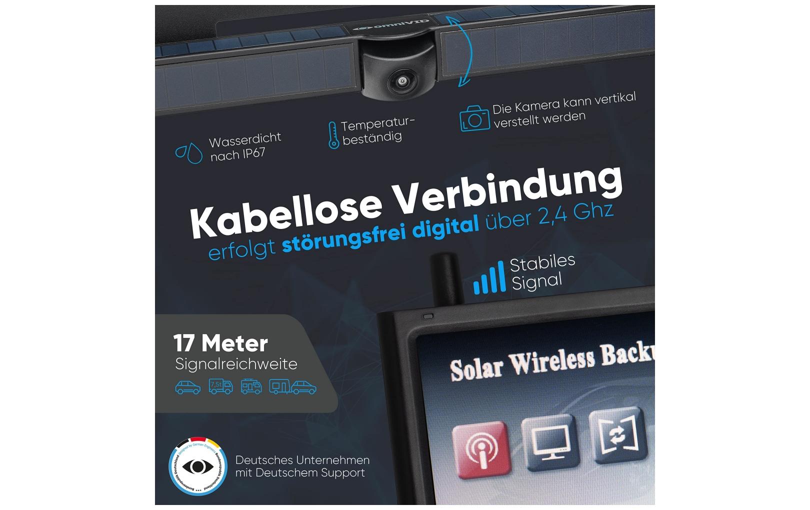 Omnivid OV-Solar4 – Rückfahrkamera, schwarz