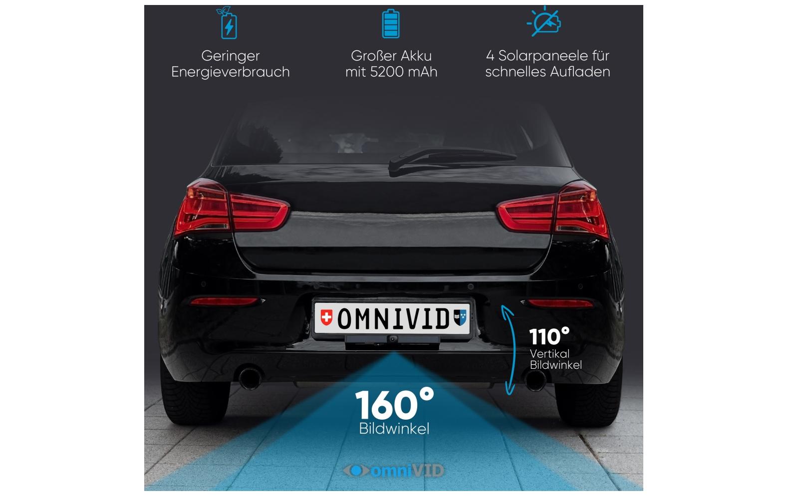 Omnivid OV-Solar4 – Rückfahrkamera, schwarz