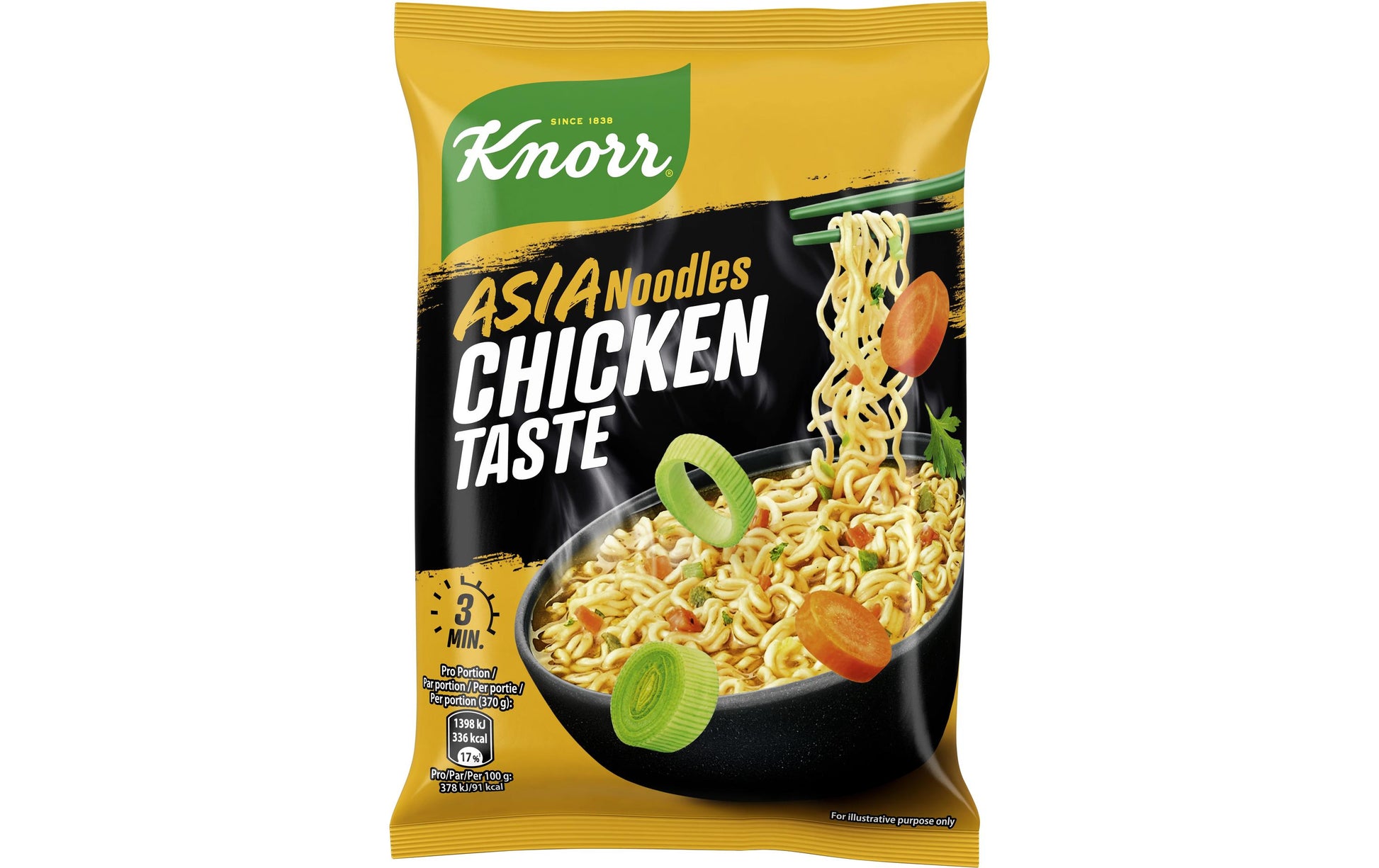 Knorr Asia Instantnudeln Poulet Becher – 420 g