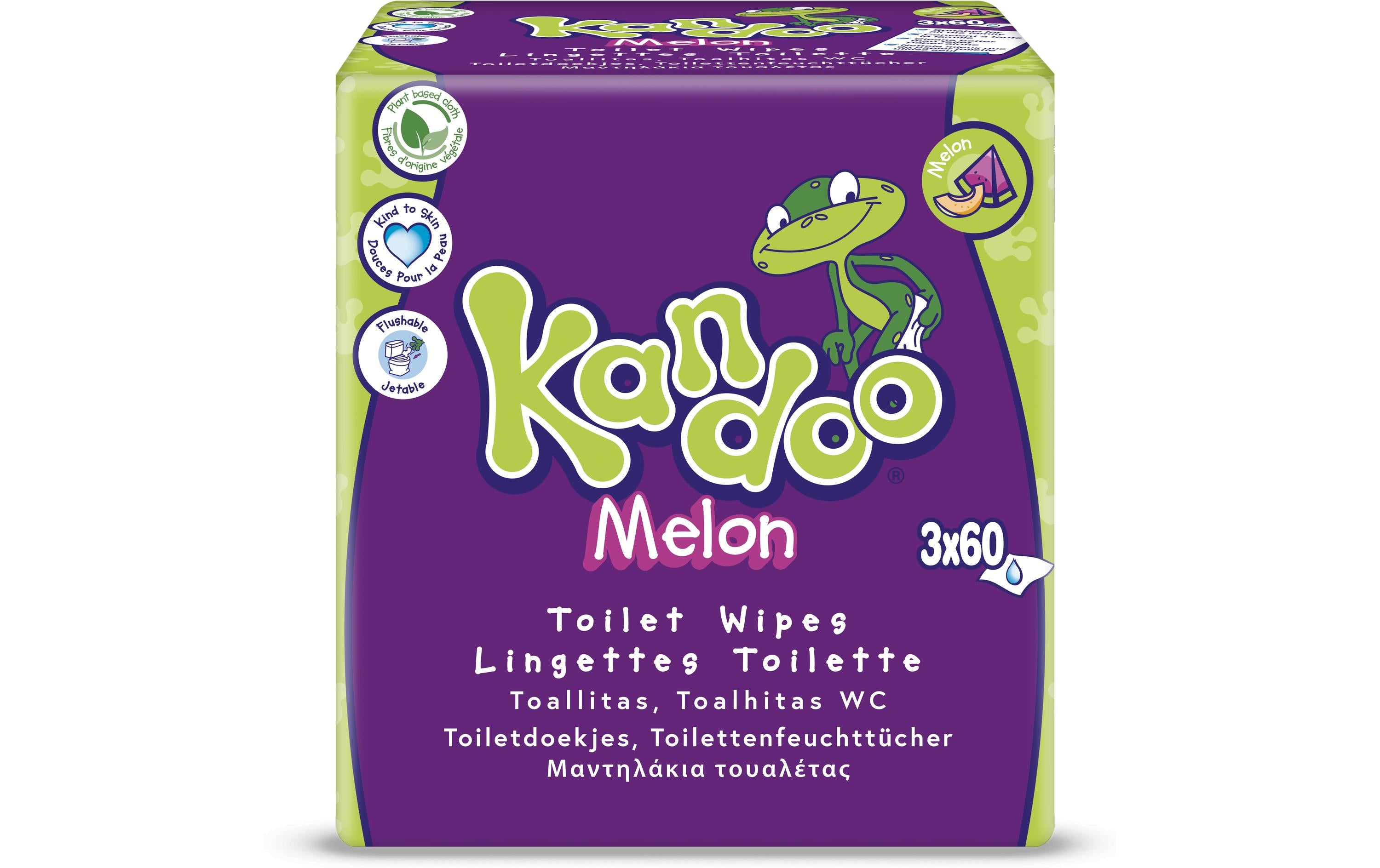 Kandoo Feuchttücher – Melone – 180 Stk