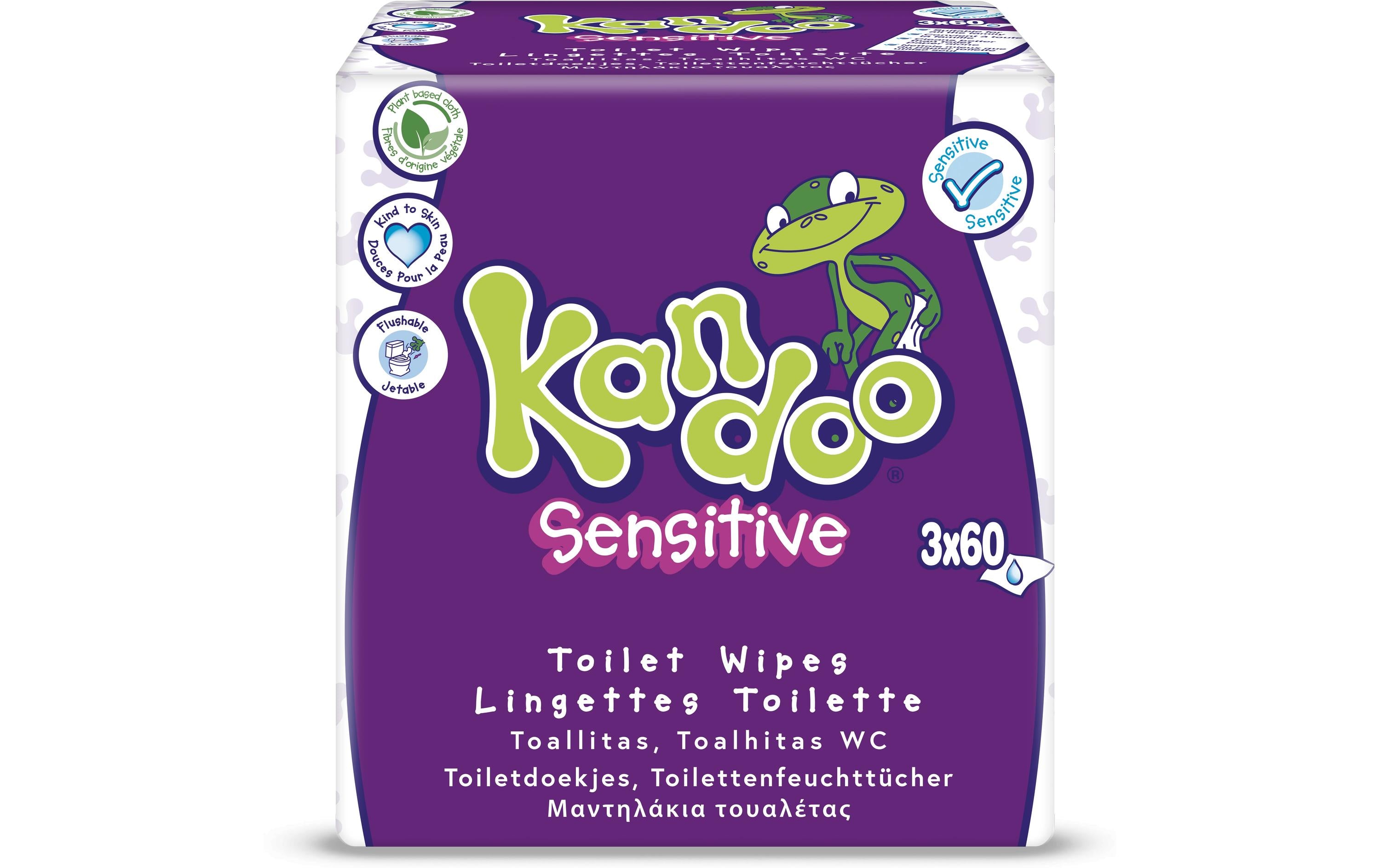 Kandoo Feuchttücher Sensitive – 180 Stk