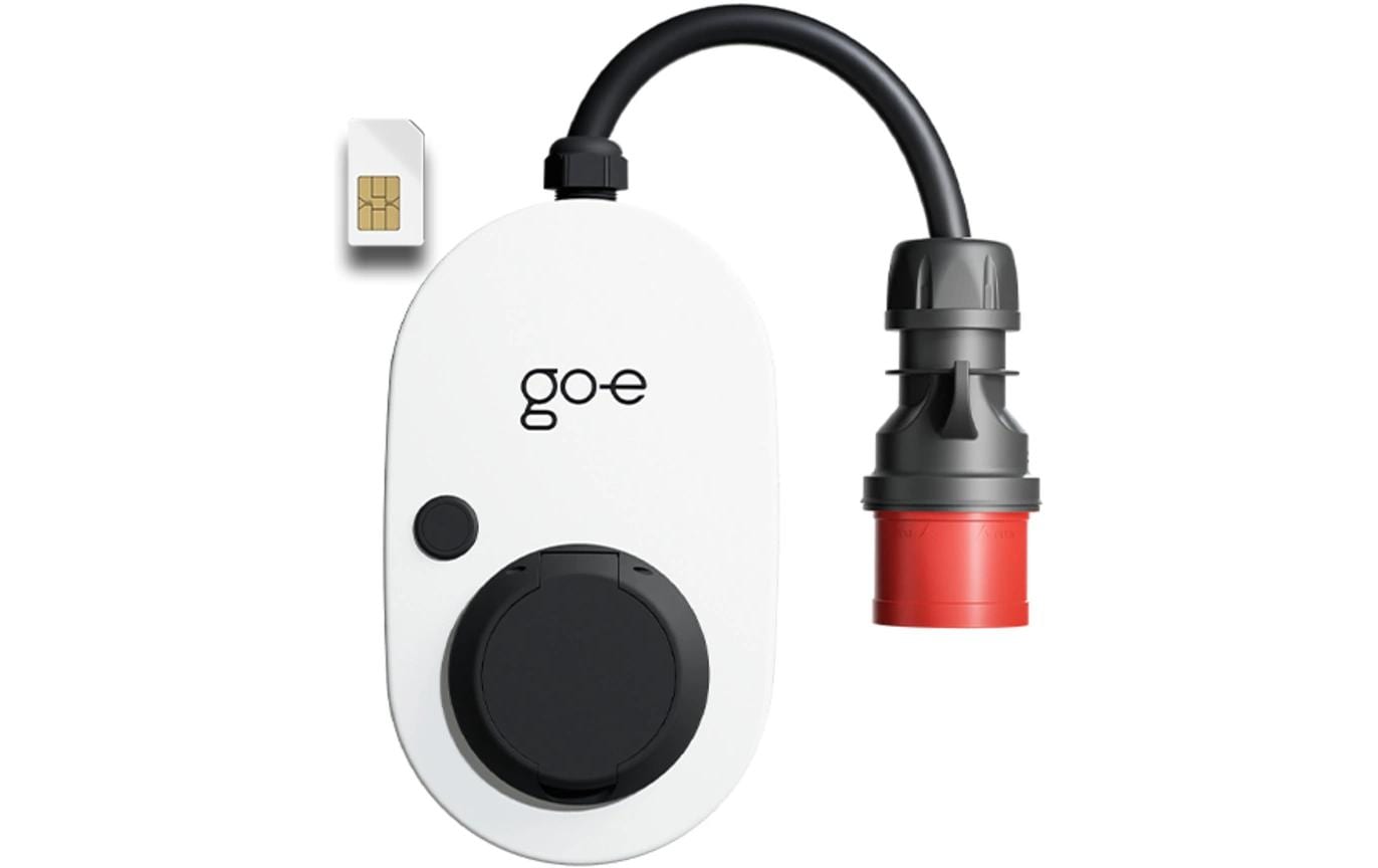 go-e Gemini flex 2.0 Ladestation 22 kW – dreiphasig, Typ 2×1, Wandmontage, eSIM/WLAN/RFID, IP65