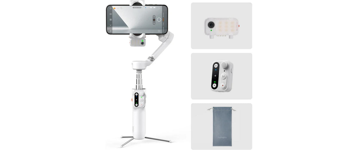 Hohem iSteady V3 Gimbal – 3-Achsen, 0,3 kg Traglast, für Smartphones – Weiss