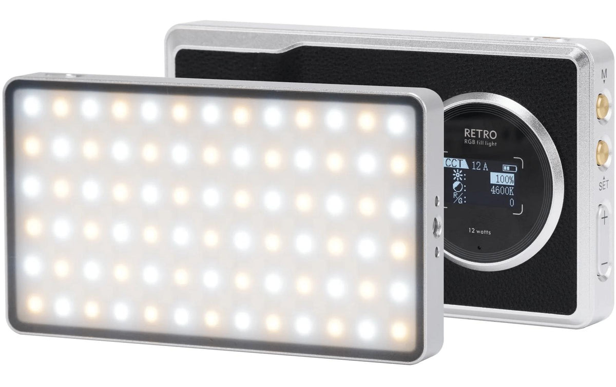 Viltrox Retro 08X Streaming-Licht – 8 W, 2500–8500 K, 600 Lux, dimmbar – RGB/Mehrfarbig – 115 × 68 × 21,6 mm