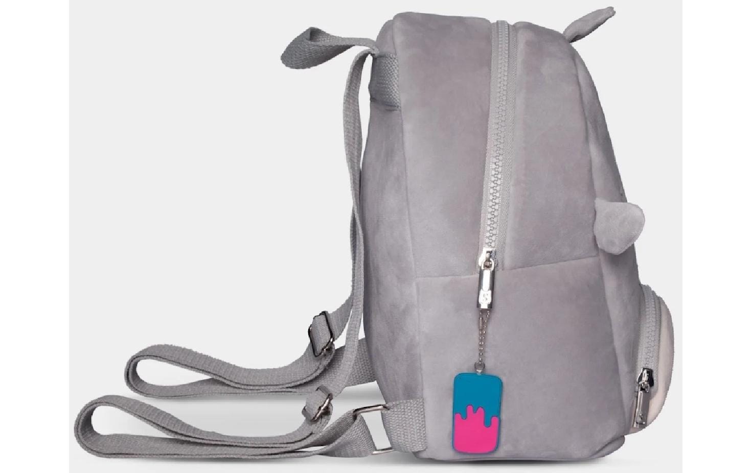 Squishmallows Kindergartenrucksack – 8 l, Plüsch, Hellgrau, Tiermotiv