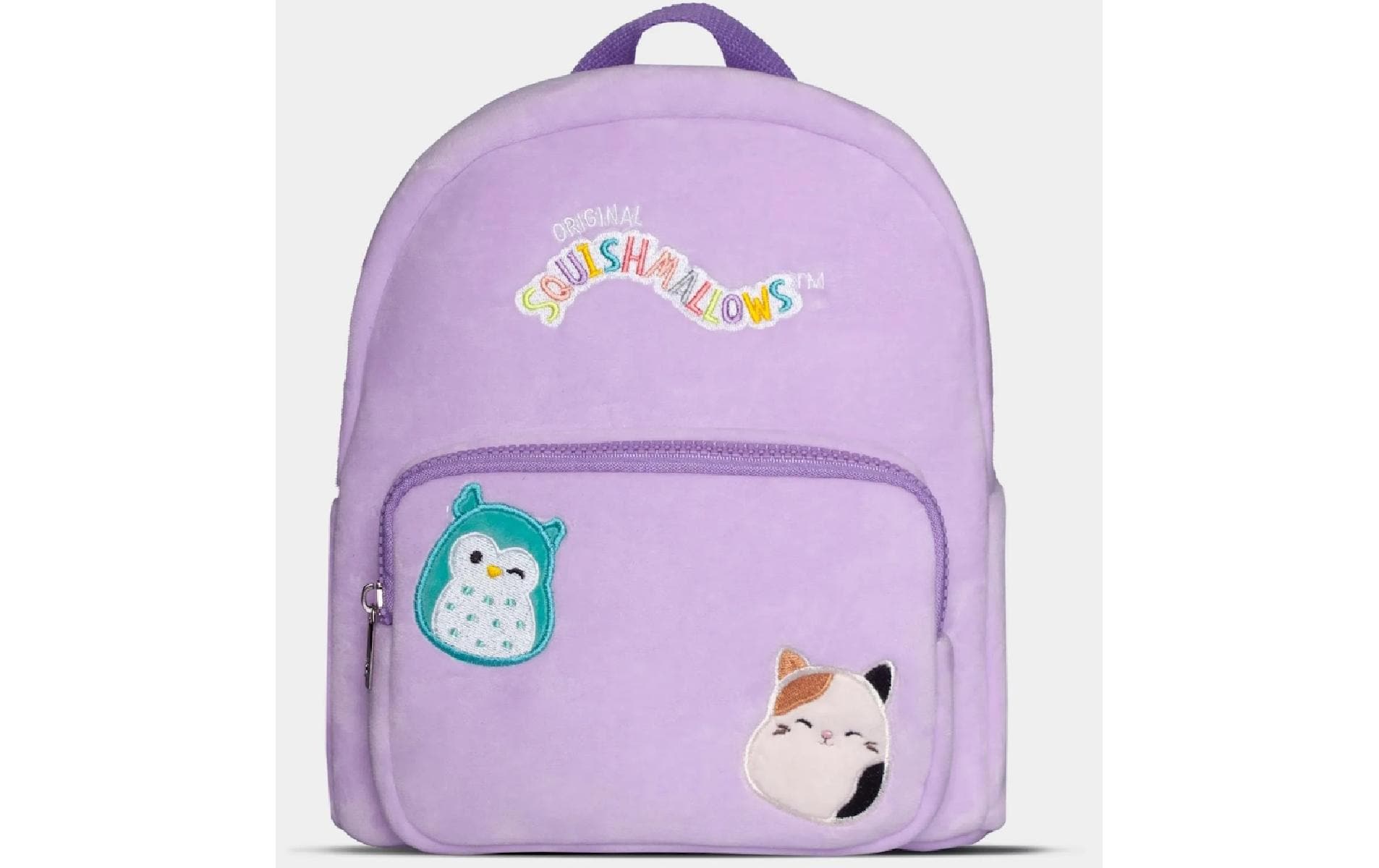 Squishmallows Kindergartenrucksack Mix Squish Mini – 8 l, aus Plüsch – Violett, Tiere