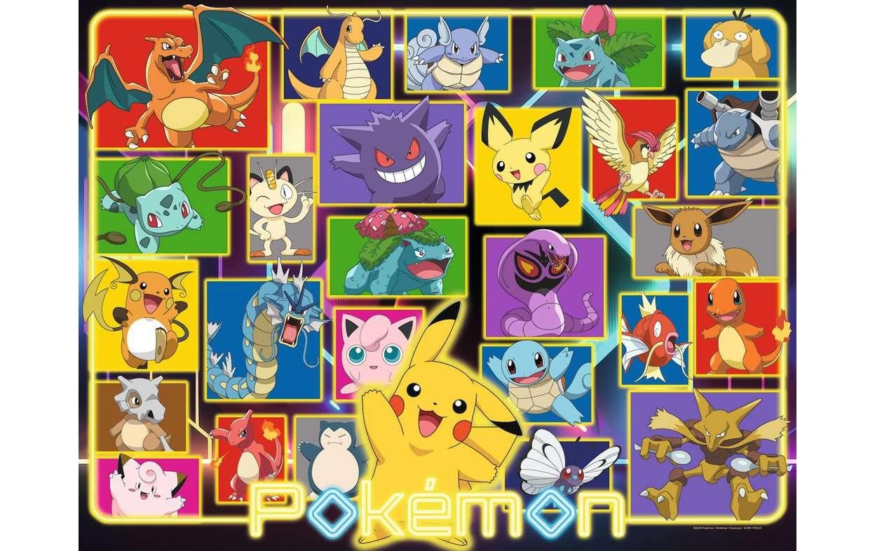 Ravensburger Puzzle Pokémon – leuchtet im Dunkeln – 2000 Teile – 43,3 × 30,1 cm – ab 14 Jahren – mehrfarbig