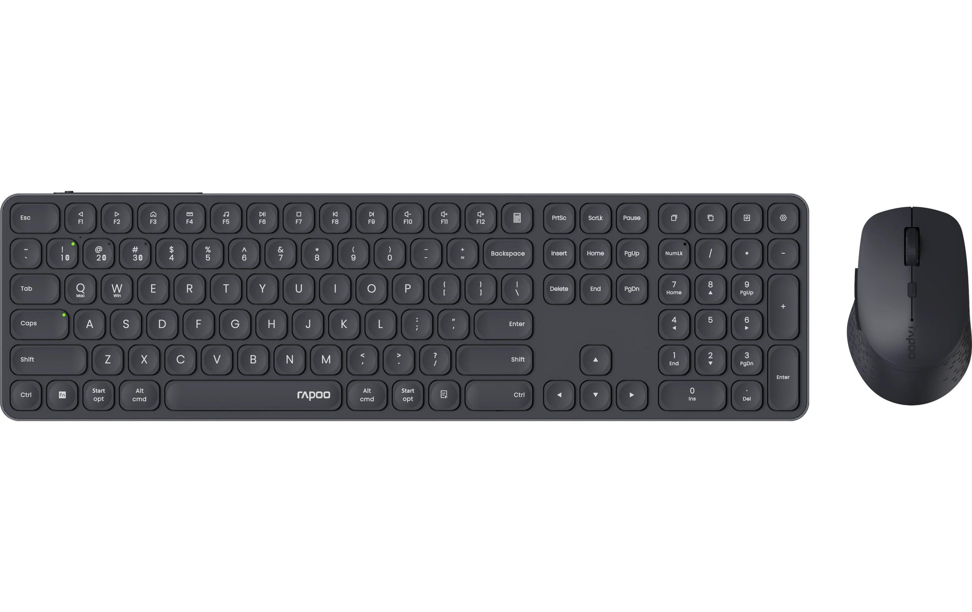 Rapoo Kabellose Tastatur (Bluetooth/2,4 GHz), CH-Layout (DE-CH) – für Windows & macOS