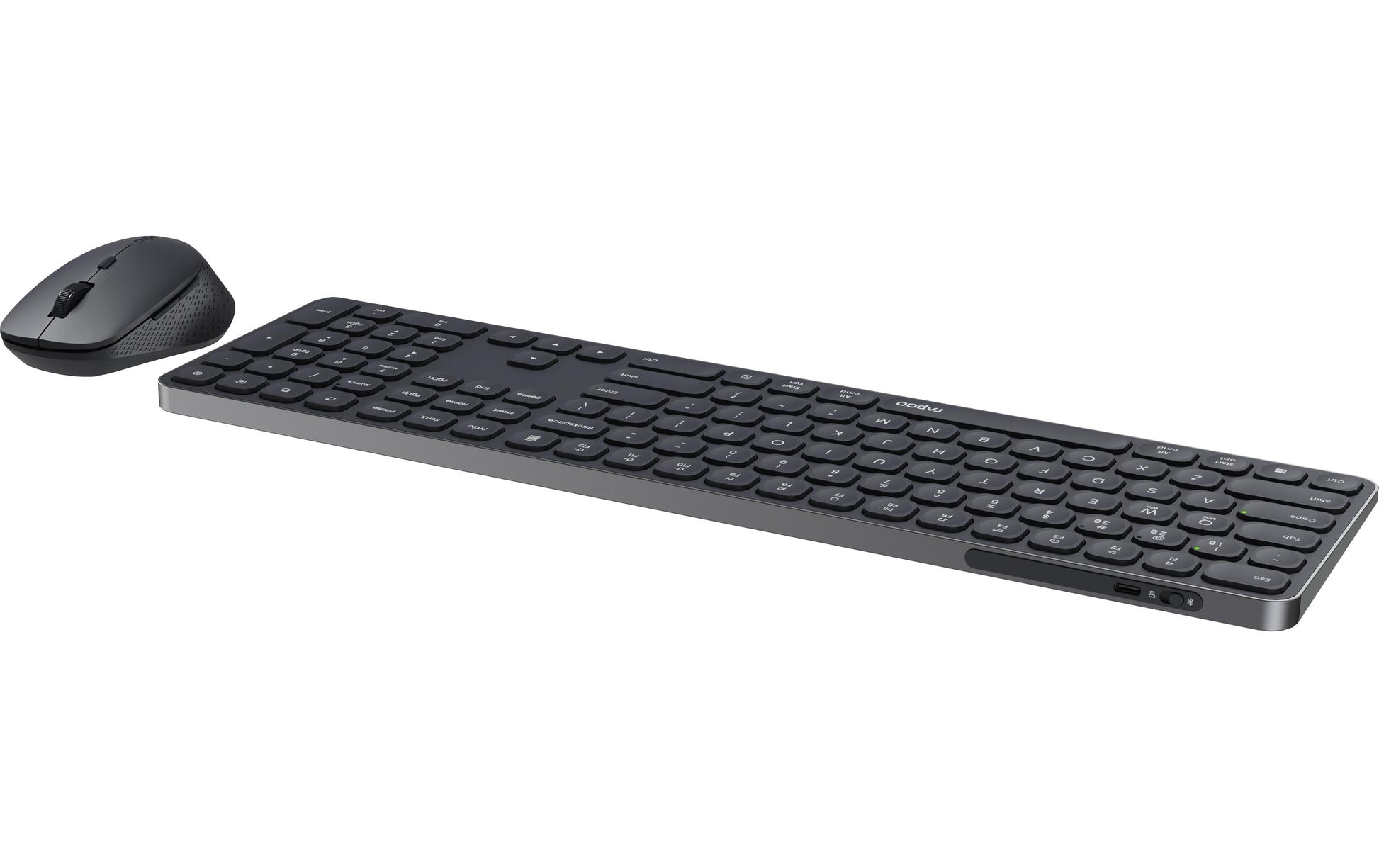 Rapoo Kabellose Tastatur (Bluetooth/2,4 GHz), CH-Layout (DE-CH) – für Windows & macOS