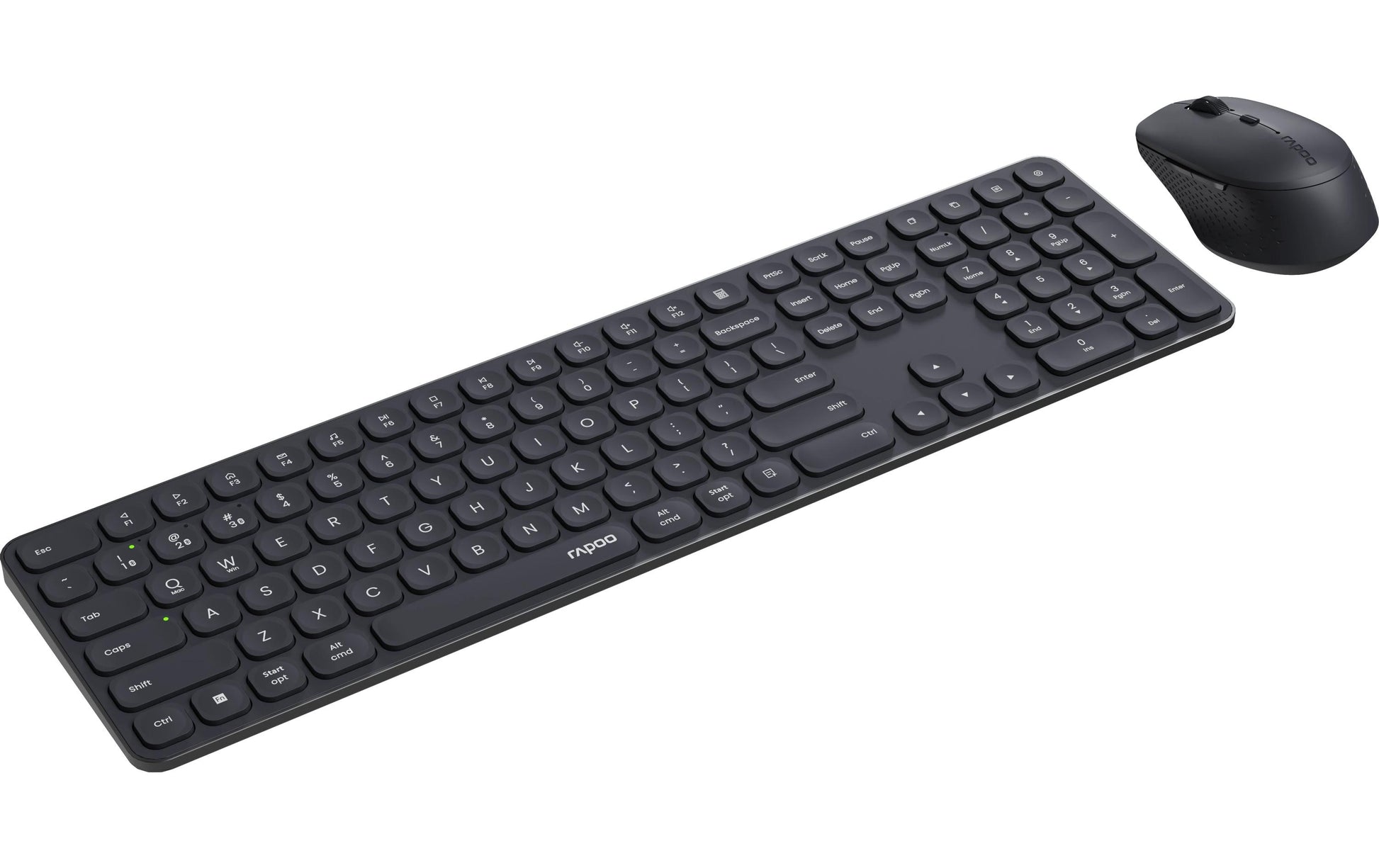 Rapoo Kabellose Tastatur (Bluetooth/2,4 GHz), CH-Layout (DE-CH) – für Windows & macOS