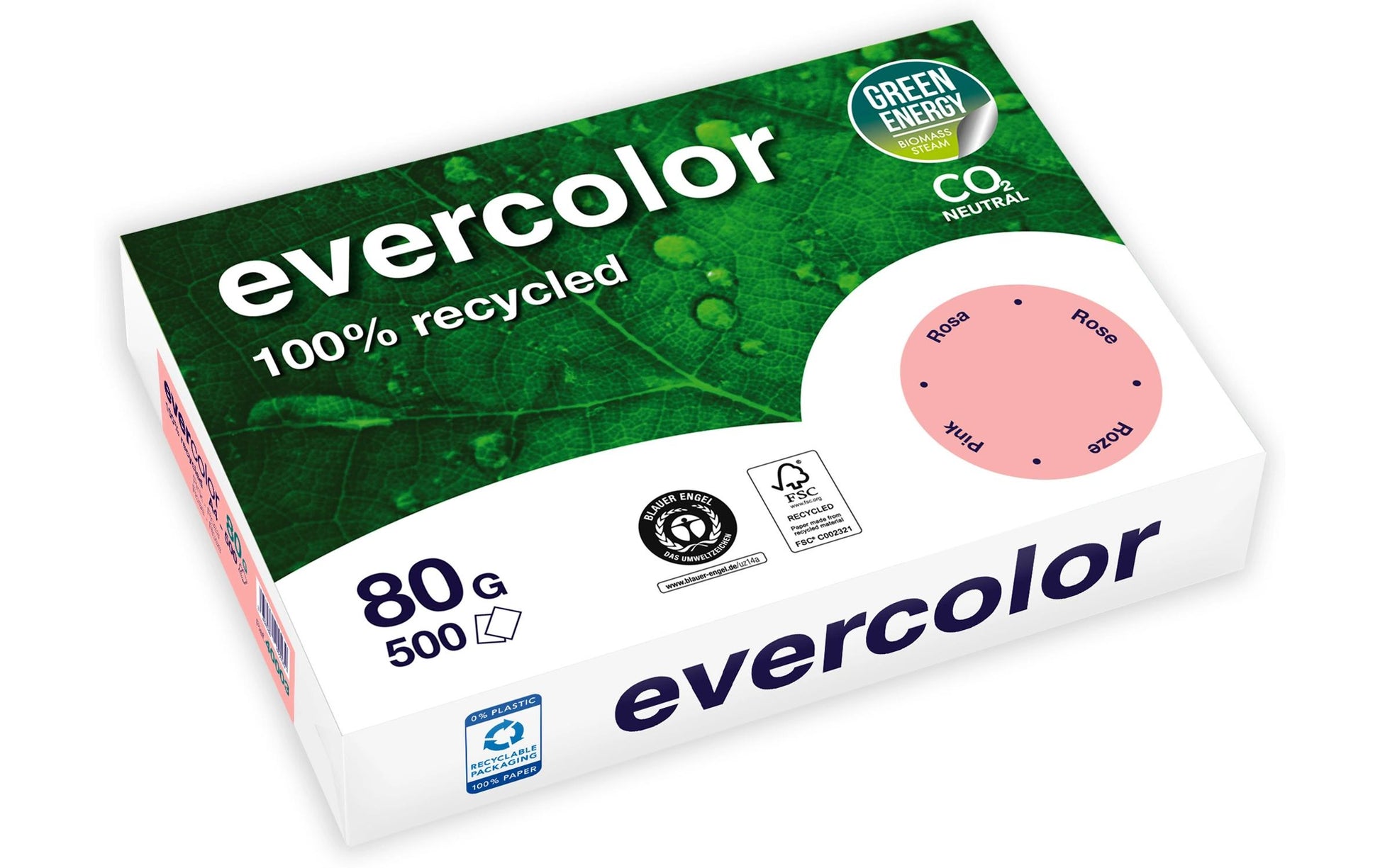 Clairefontaine Kopierpapier – A4, 80 g/m², rosa – für Inkjet/Laser/Kopierer – FSC – 500 Blatt