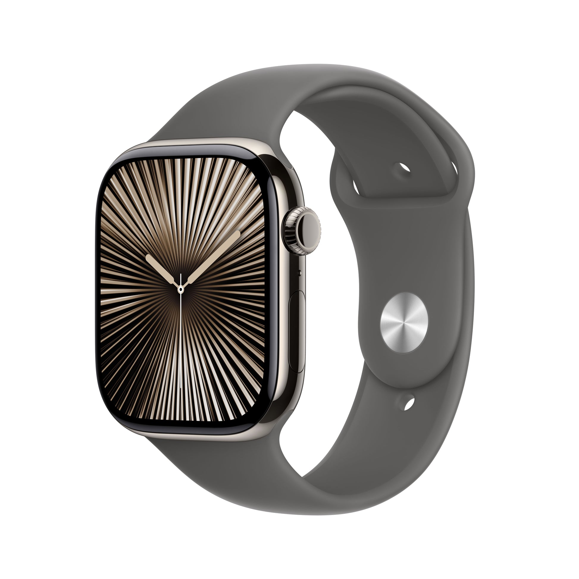 Apple Watch S10 – Smartwatch – 46 mm, LTE, OLED, 50 m, IP6X, Natural Titanium, Stone Grey, Armbandgrösse S/M