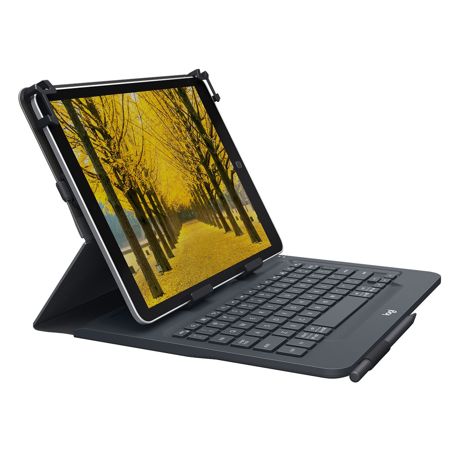 Logitech Tastatur-Case für Tablets 9–10" – Bluetooth, QWERTY (ES), spritzwassergeschützt – Schwarz