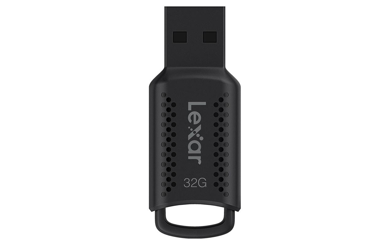 Lexar JumpDrive V400 LJDV400032G-BNBNG USB-Stick 32 GB – USB-A 3.2 Gen 1, 100 MB/s Lesen, AES-256, Schwarz