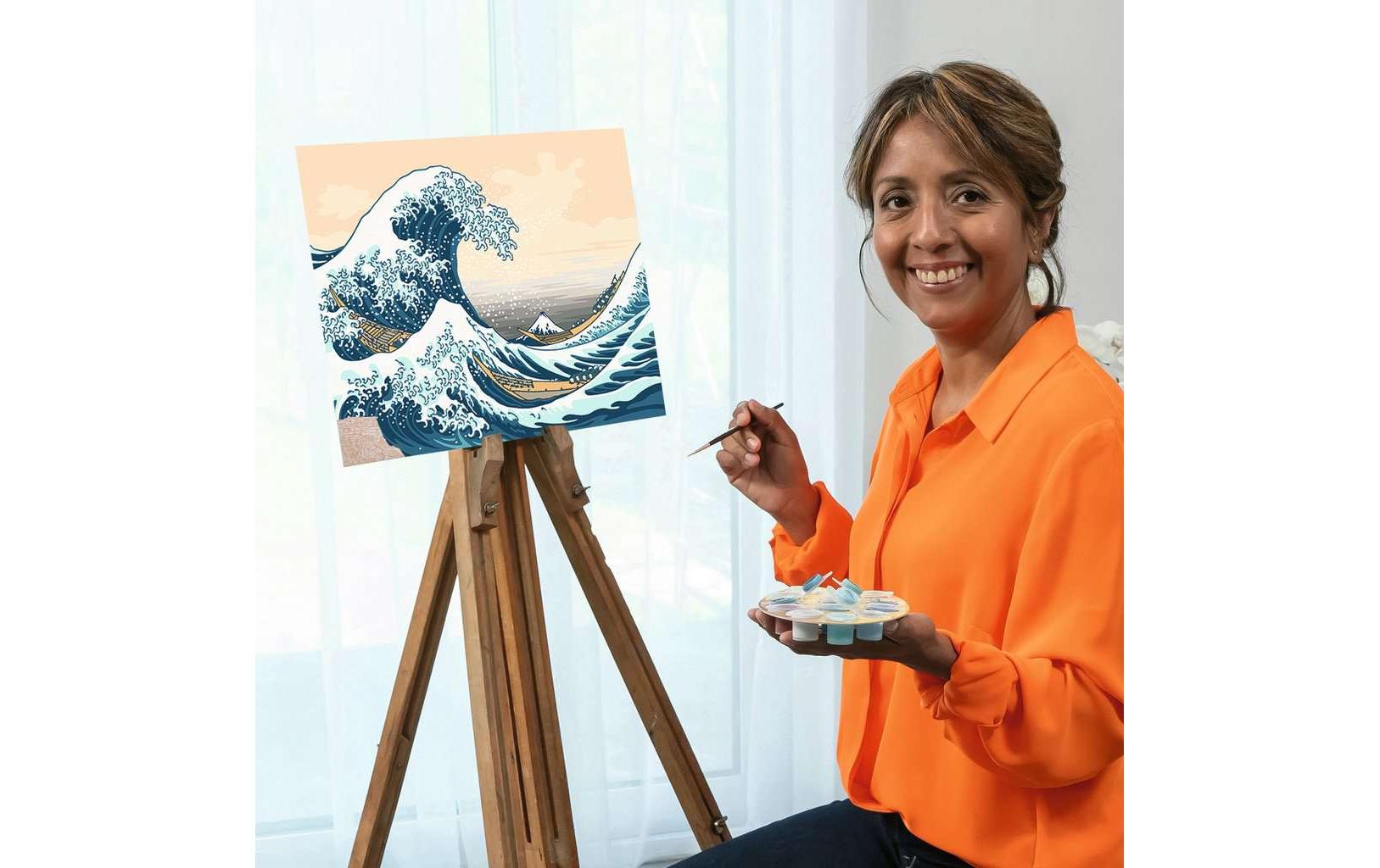 Ravensburger CreArt – Malen-nach-Zahlen-Set – The Great Wave (Hokusai) – 40 × 30 cm – ab 14 Jahren