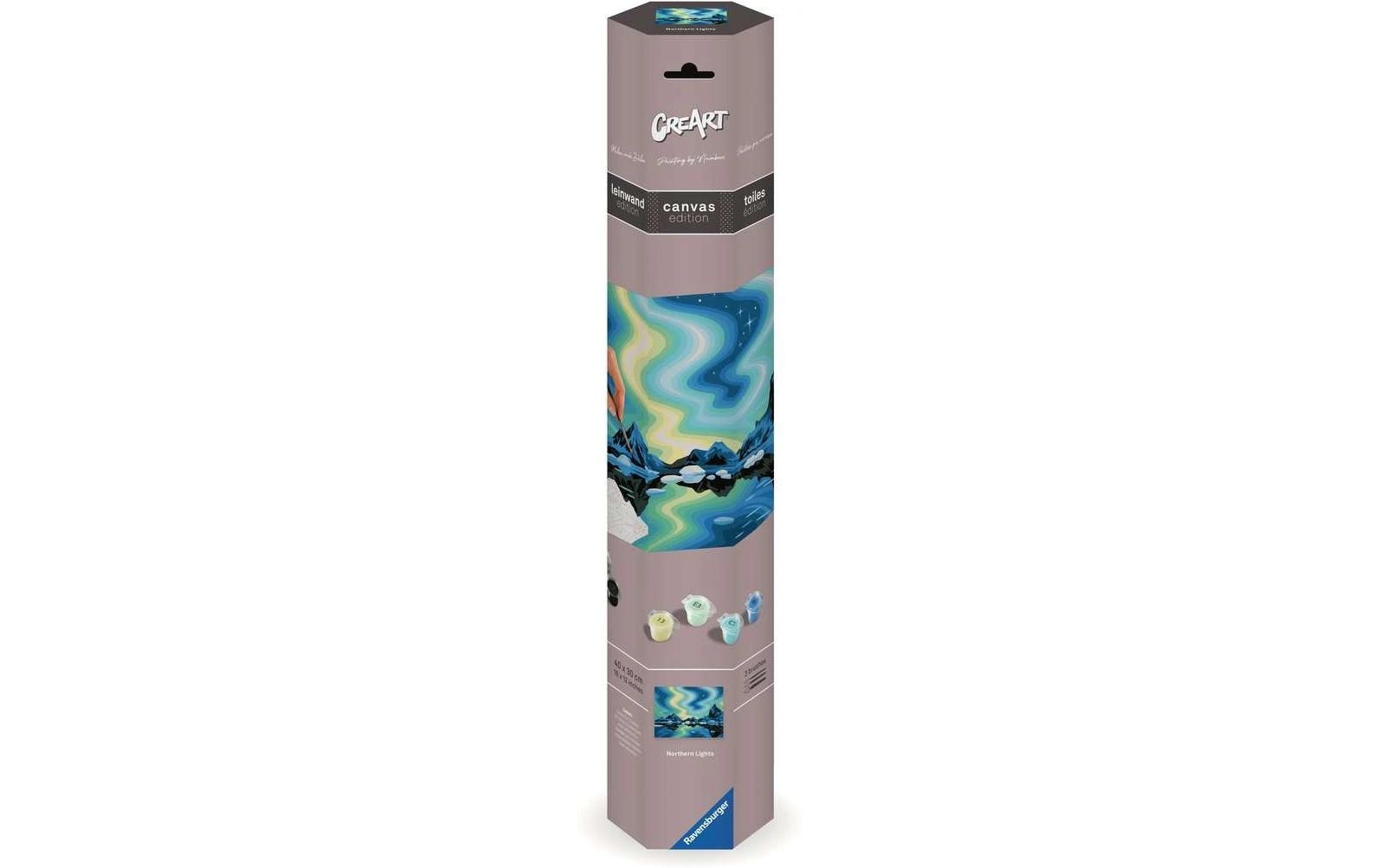 Ravensburger CreArt – Malen-nach-Zahlen-Set Northern Lights – Leinwand – ab 14 Jahren