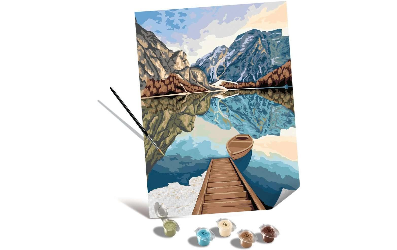 Ravensburger CreArt – Malen-nach-Zahlen-Set – Lake Views – ab 12 Jahren