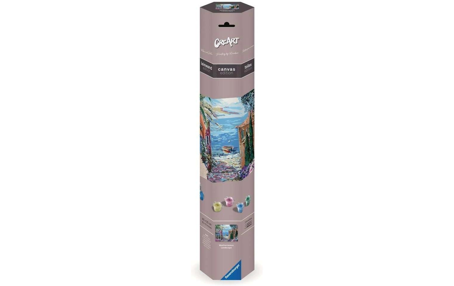 Ravensburger CreArt – Malen-nach-Zahlen-Set – Mediterrane Landschaft – ab 14 Jahren