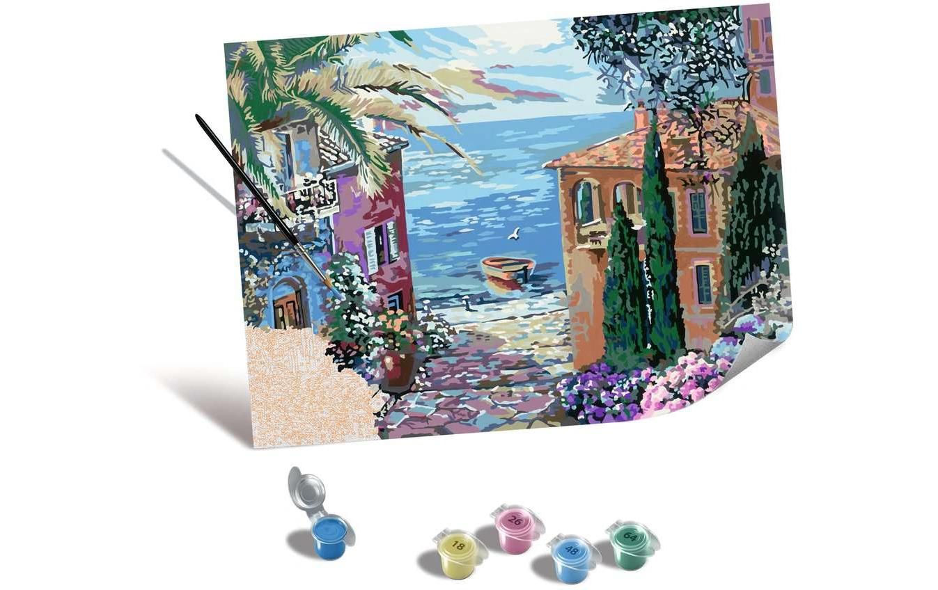 Ravensburger CreArt – Malen-nach-Zahlen-Set – Mediterrane Landschaft – ab 14 Jahren