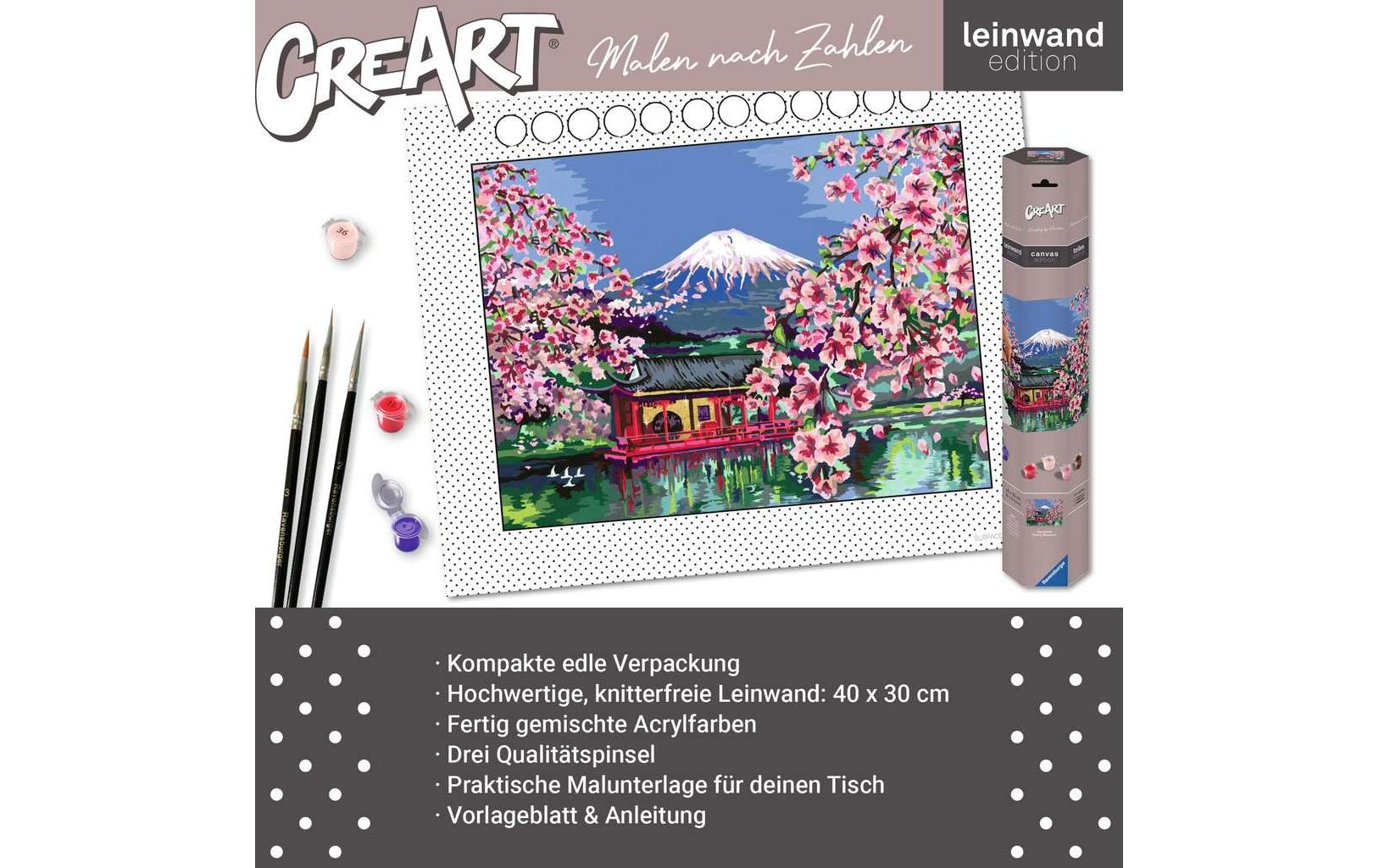 Ravensburger CreArt – Malen-nach-Zahlen-Set – Japanische Kirschblüte – 1-teilig – ab 14 Jahren