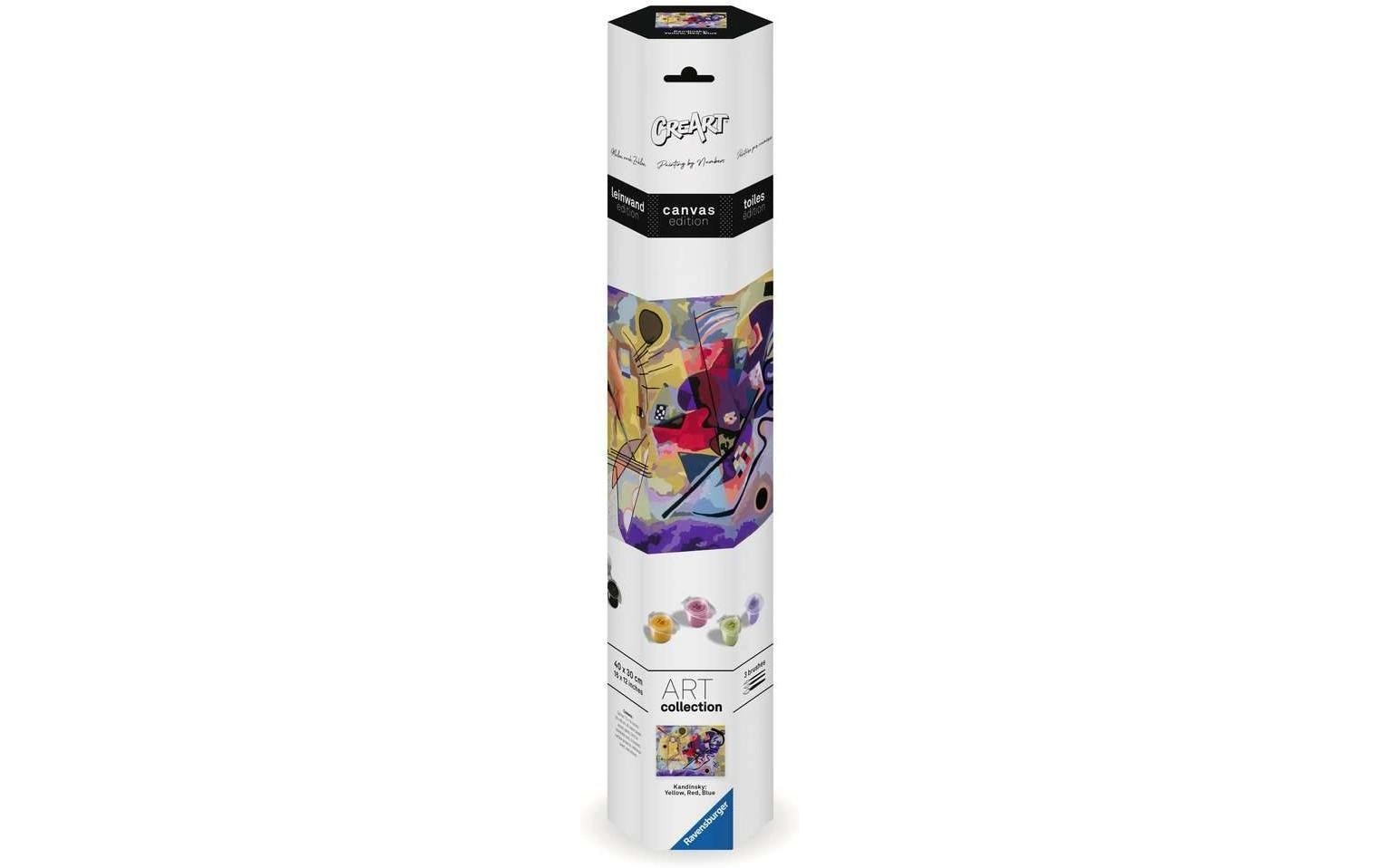 Ravensburger CreArt – Malen-nach-Zahlen-Set – Kandinsky (Gelb, Rot, Blau) – ab 14 Jahren