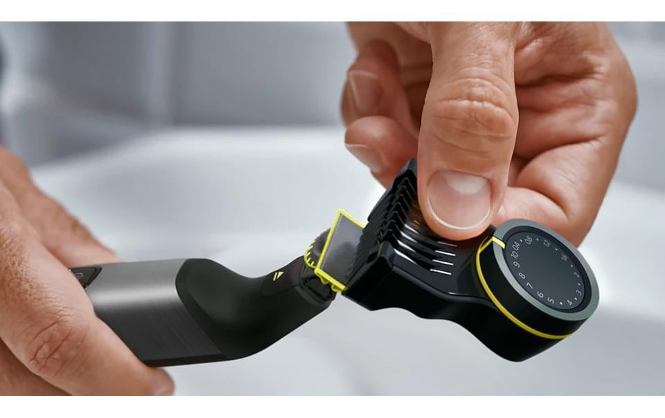 Philips OneBlade Pro QP6552/30 Bartschneider – Akku, Nass & Trocken – 120 min, 0,4–10 mm – Chrom