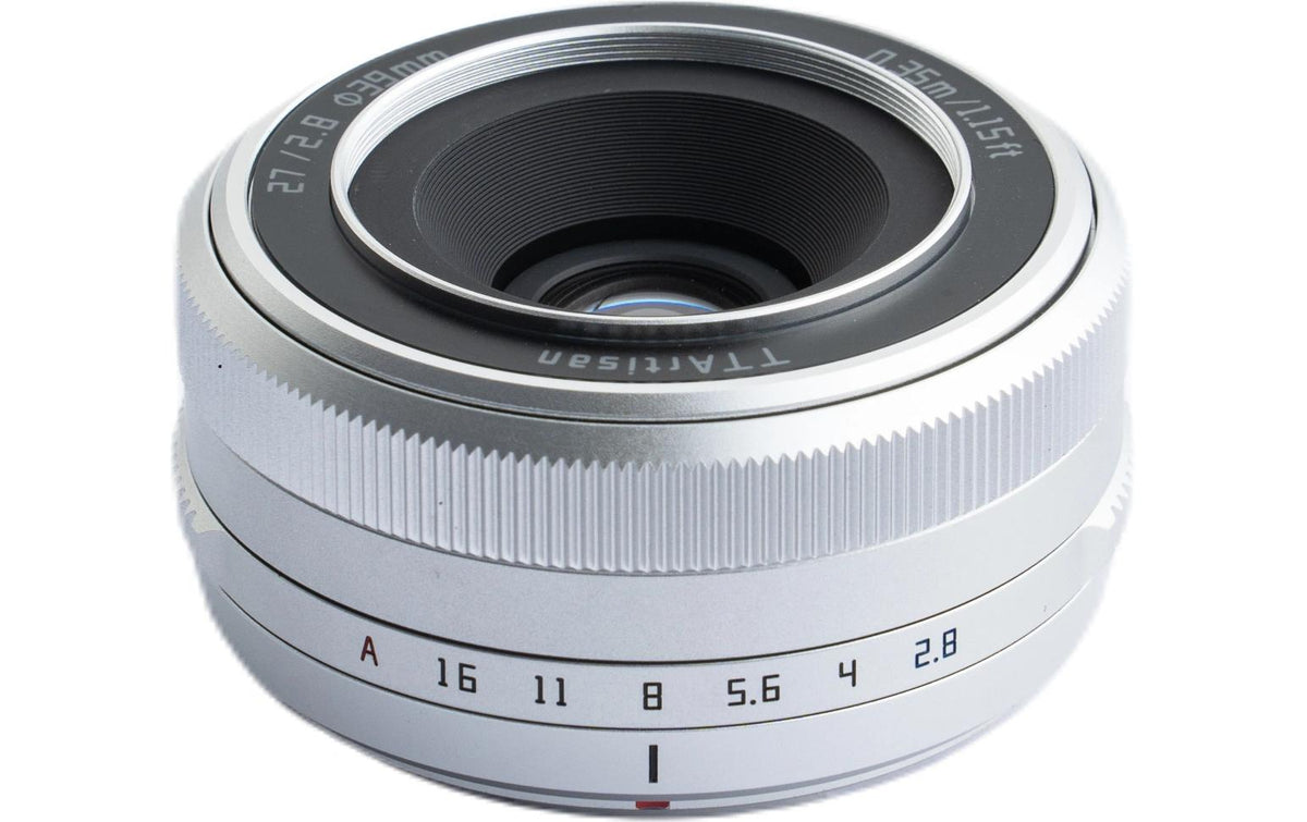 TTArtisan AF2728-X-S Objektiv – 27 mm f/2.8 – für Fujifilm X-Mount – Silber