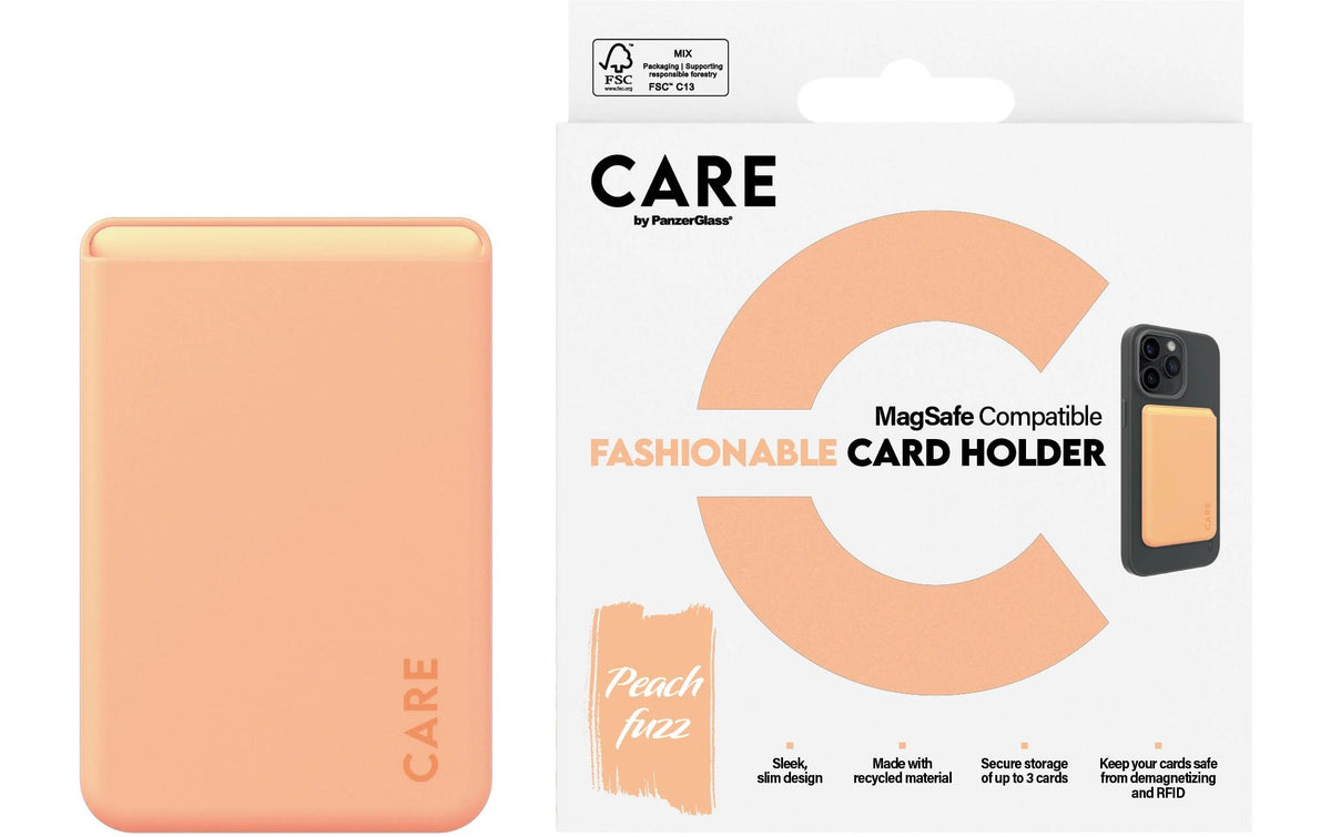 PanzerGlass CARE MagSafe Kartenhalter Peachy – Kartenhalter/Wallet – für iPhone (MagSafe)