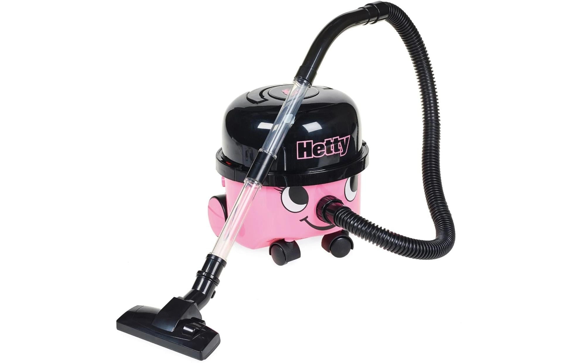 Casdon Hetty Staubsauger (Spielzeug) – batteriebetrieben, 4 × LR14 (C) – ab 3 Jahren – Kunststoff, Schwarz/Rosa