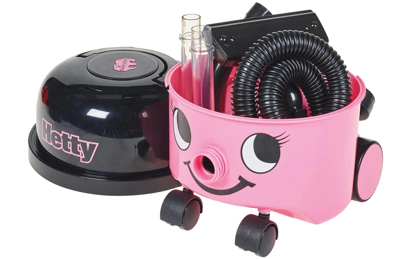 Casdon Hetty Staubsauger (Spielzeug) – batteriebetrieben, 4 × LR14 (C) – ab 3 Jahren – Kunststoff, Schwarz/Rosa