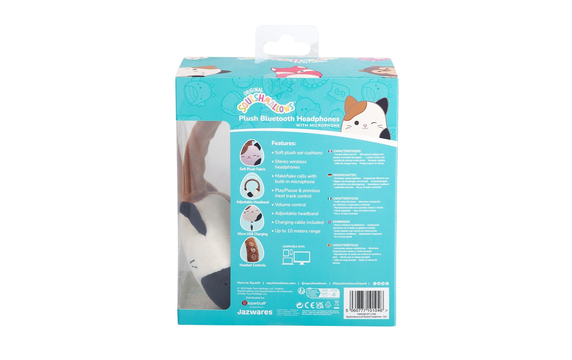 Squishmallows Cam Kinderkopfhörer – BT, Braun