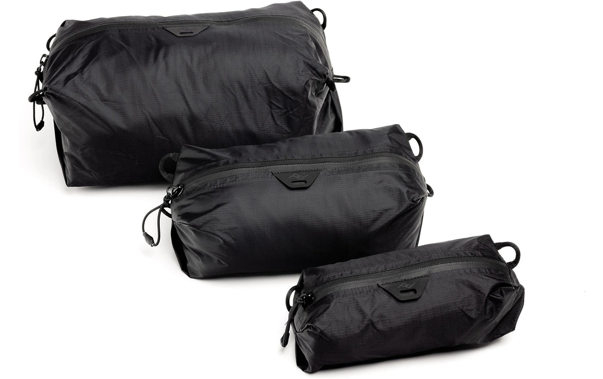 Peak Design Packwürfel-Set – mit Reissverschluss, mit Tragegriff – Schwarz, Nylon – 3-teilig