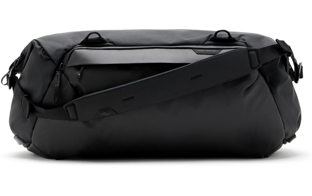 Peak Design Sporttasche Travel Duffel – 50 l, wasserfest, Nylon, schwarz, 60 × 23 × 36 cm