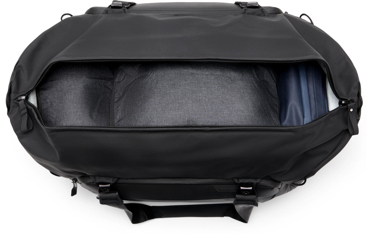 Peak Design Sporttasche Travel Duffel – 50 l, wasserfest, Nylon, schwarz, 60 × 23 × 36 cm