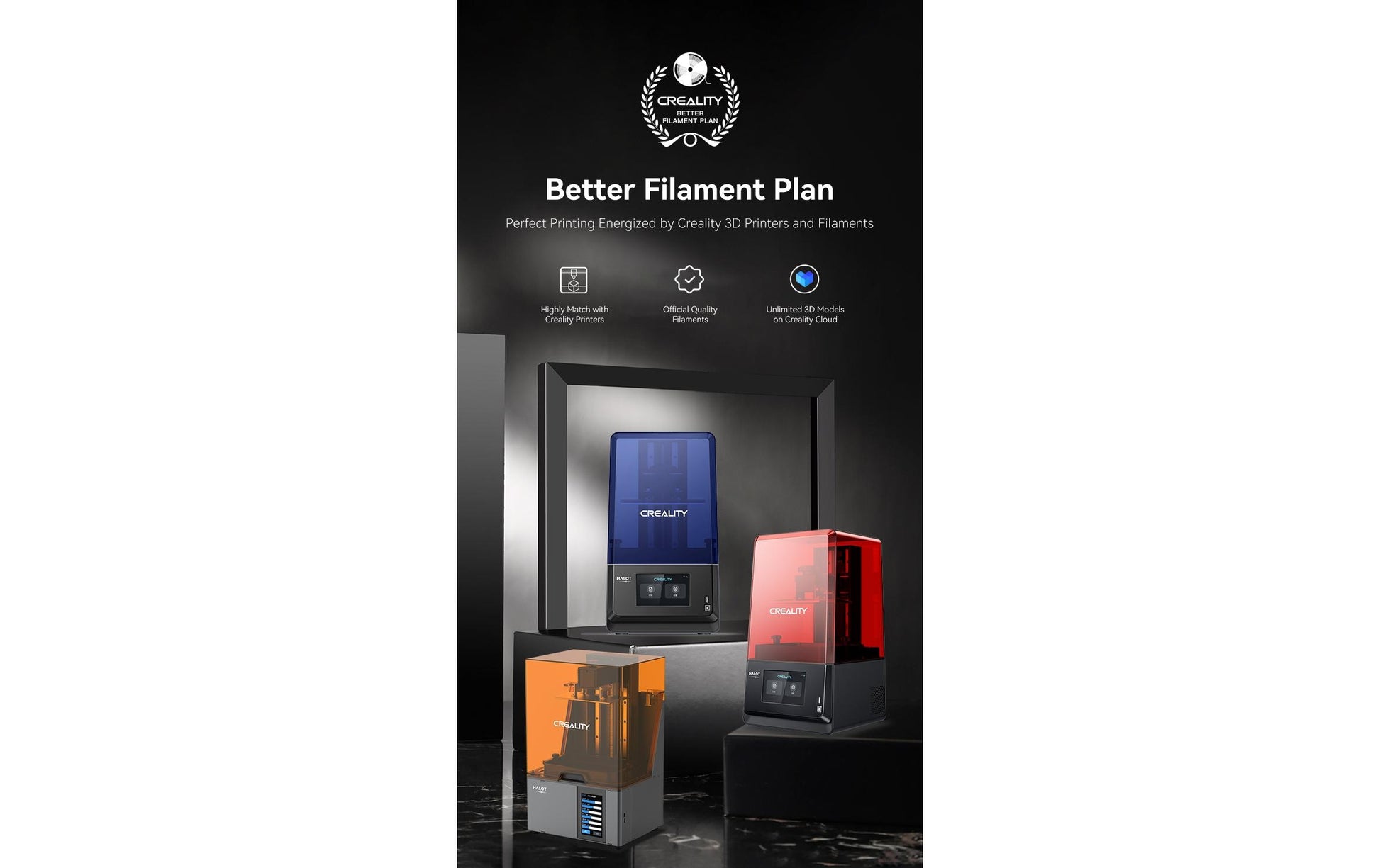 Creality 3D 3D-Drucker-Harz Orange, matt, 1 l – für LCD-3D-Drucker