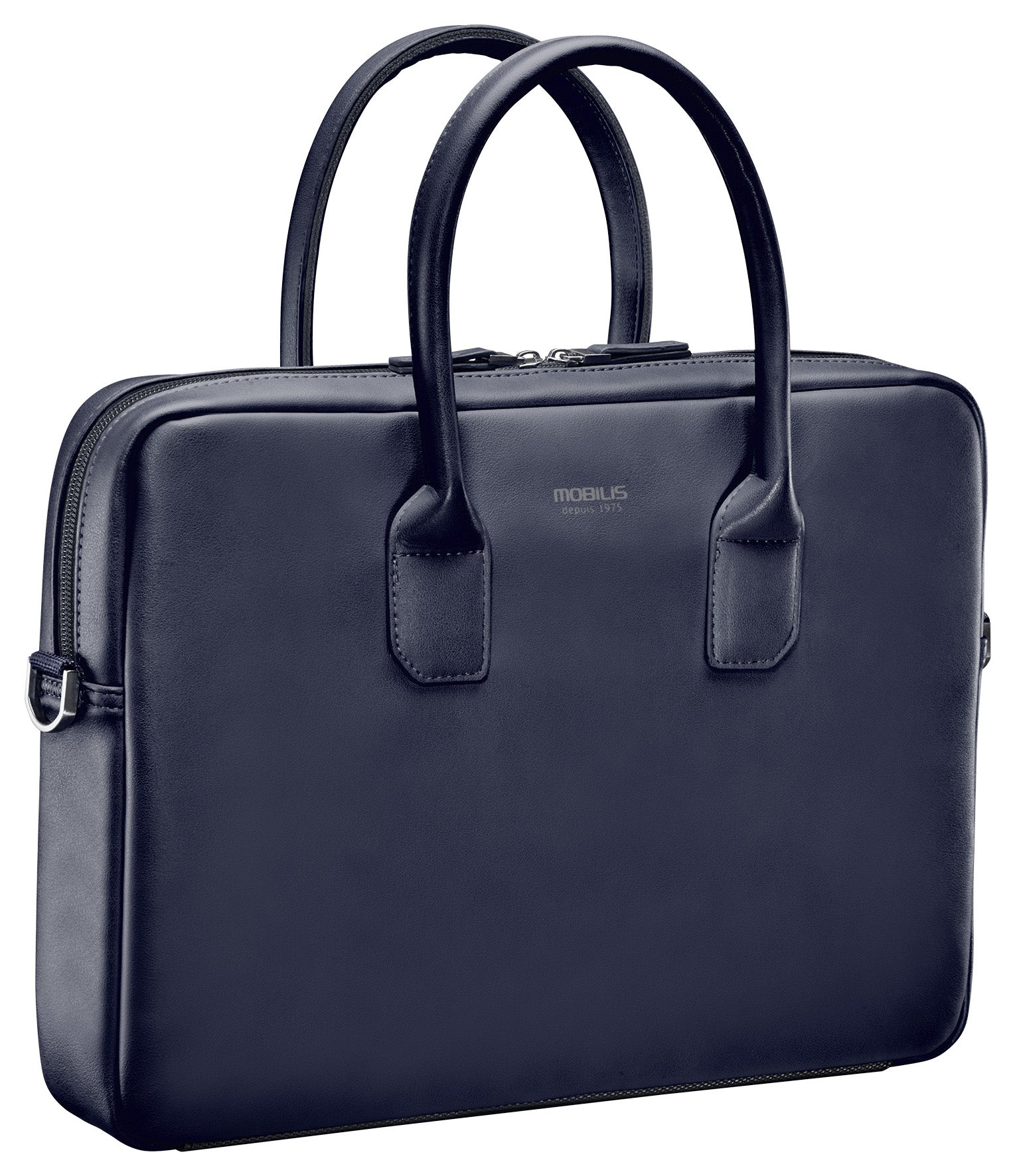 Mobilis Notebook-Tasche bis 14" – Baumwolle, Kunstleder – Blau