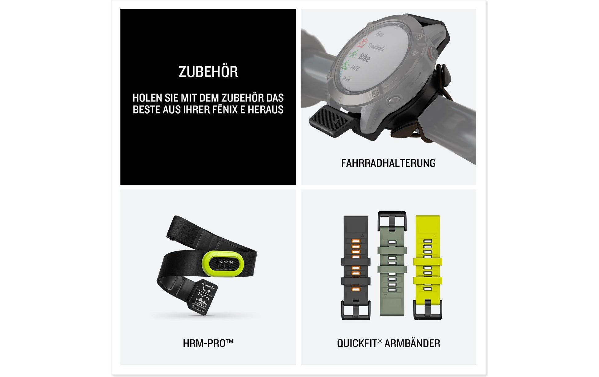 Garmin Fenix E – GPS-Smartwatch – 47 mm, 1,3" AMOLED, WLAN, Bluetooth, Gorilla Glass, 100 m, Silber/Schwarz