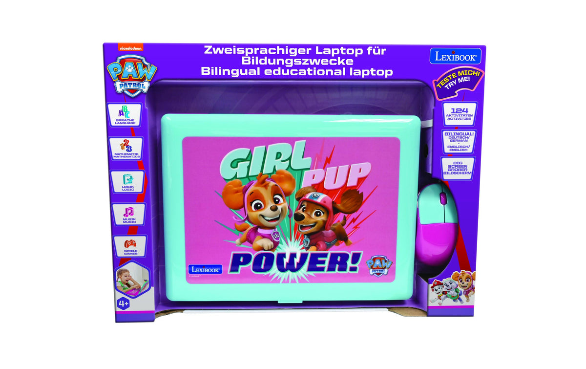 Lexibook Kinder-Laptop – Paw Patrol, 124 Aktivitäten, ab 4 Jahren, Deutsch, Englisch