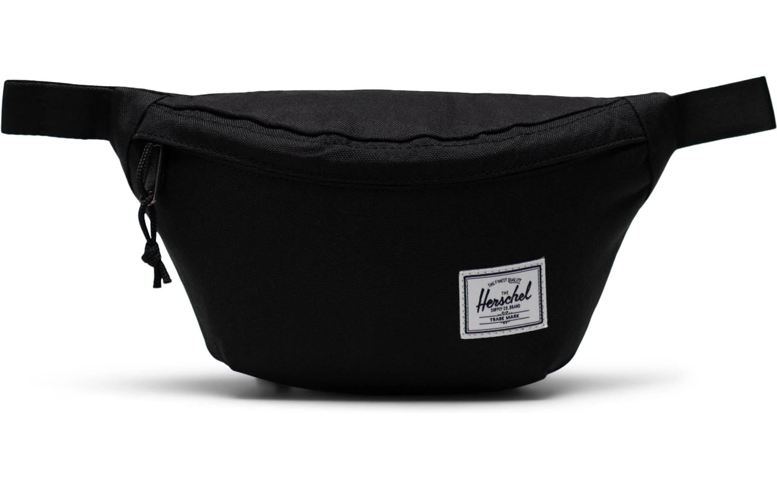 Herschel Classic Bauchtasche – Reissverschluss – 1 l – Schwarz Matt – Stoff