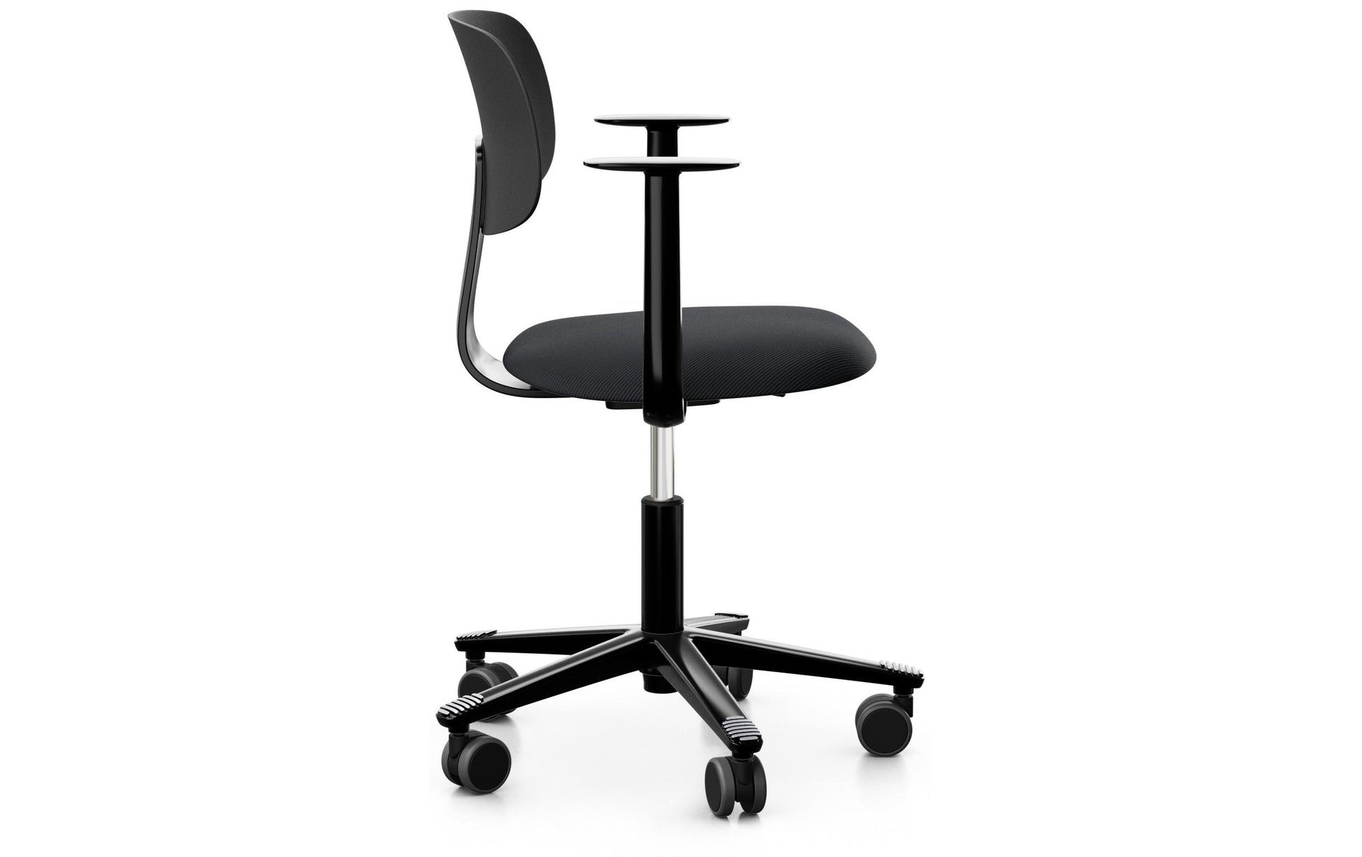 HÅG Bürostuhl Tion 2140 – Gesamthöhe 79,3 cm, Aluminium-Fuss, Schwarz