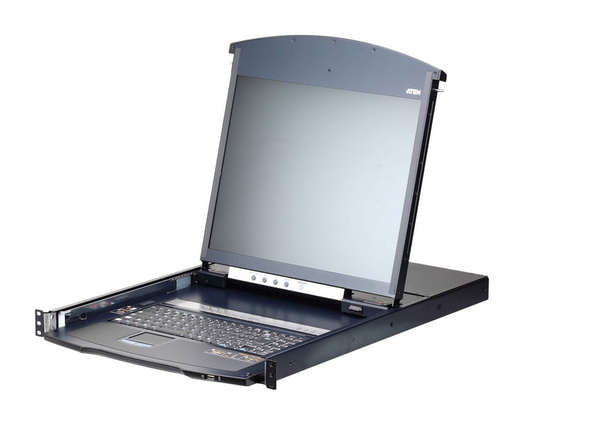 ATEN KL1116VN – KVM over IP-Konsole – 19", 1U, 16×KVM-Ports, 48 cm LCD, Schwarz