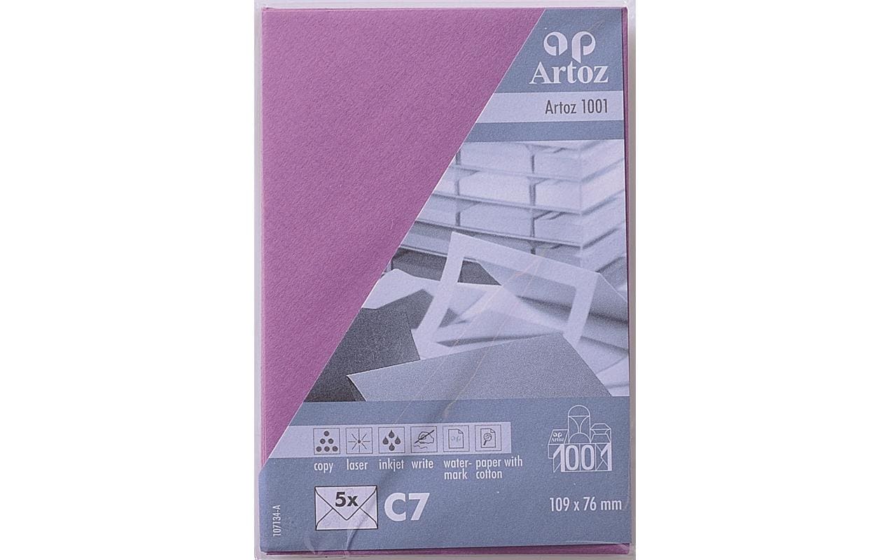 Artoz Couvert C7, ohne Fenster, selbstklebend, violett, 100 g/m² – 5 Stk.