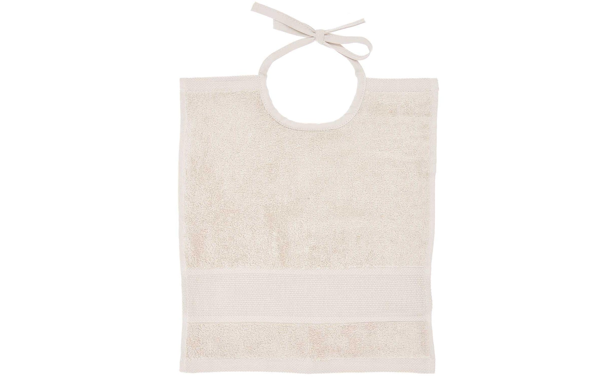 Rico Design Lätzchen – 30 × 34 cm, Hellbeige, 100% Baumwolle, GOTS