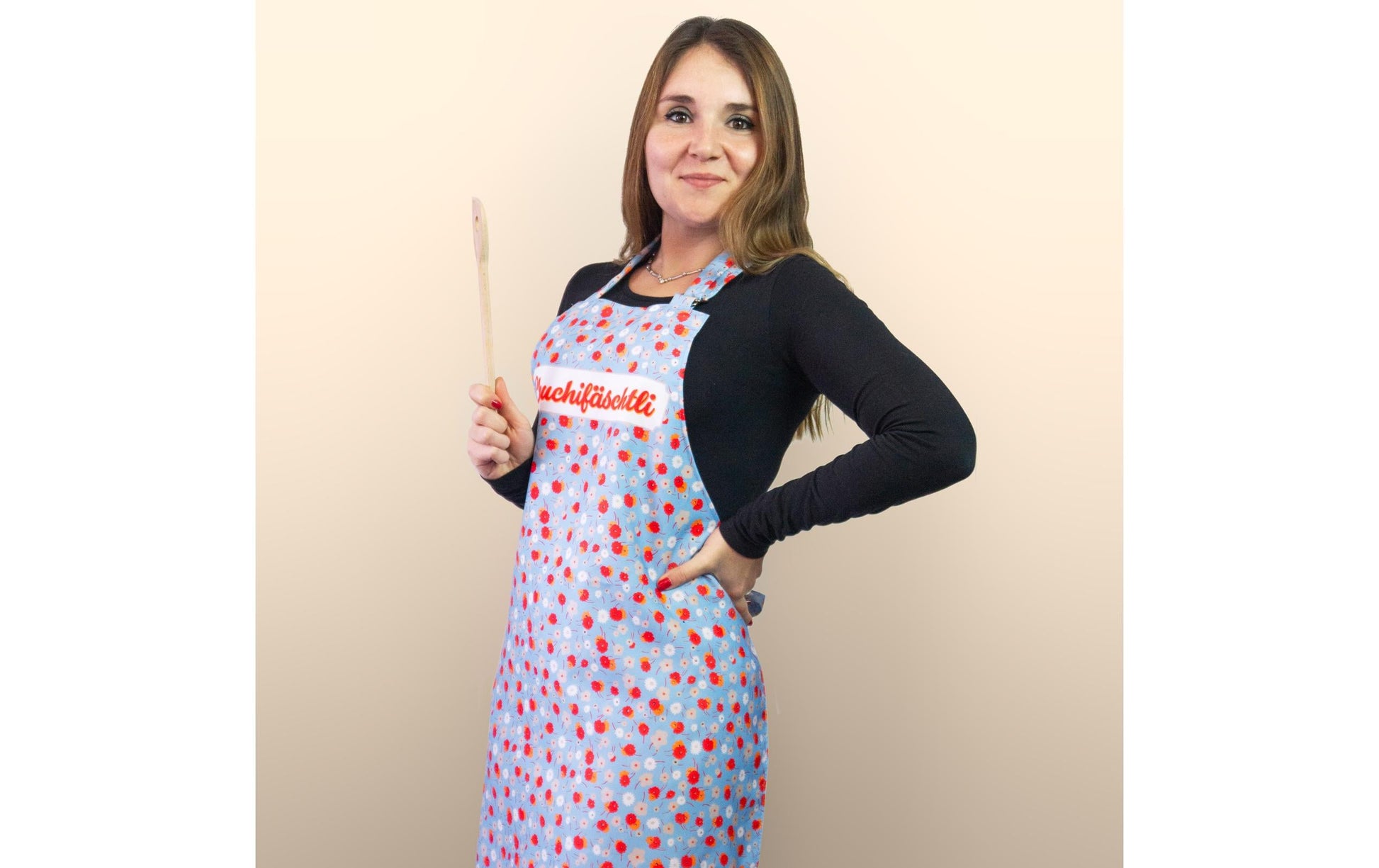 Trendform Schürze zum Kochen CHUCHIFÄSCHTLI – Polyester, 70×97 cm – Mehrfarbig