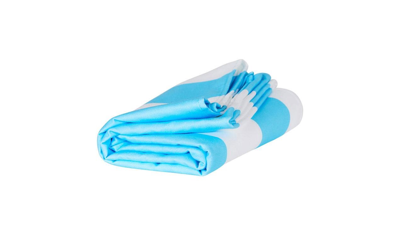 Dock & Bay Strandtuch CABANA – 90 × 200 cm, Weiss/Hellblau, Polyester/Polyamid